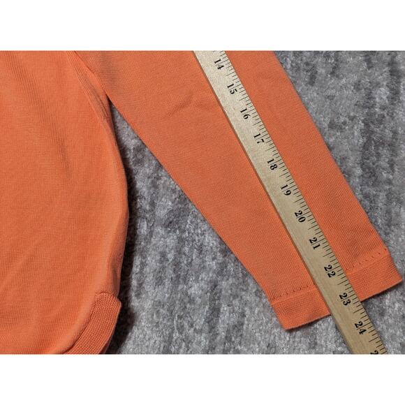 Talbots Button Front Cardigan Sweater Women‎ Size PXL Orange V-Neck Knit - Picture 13 of 13